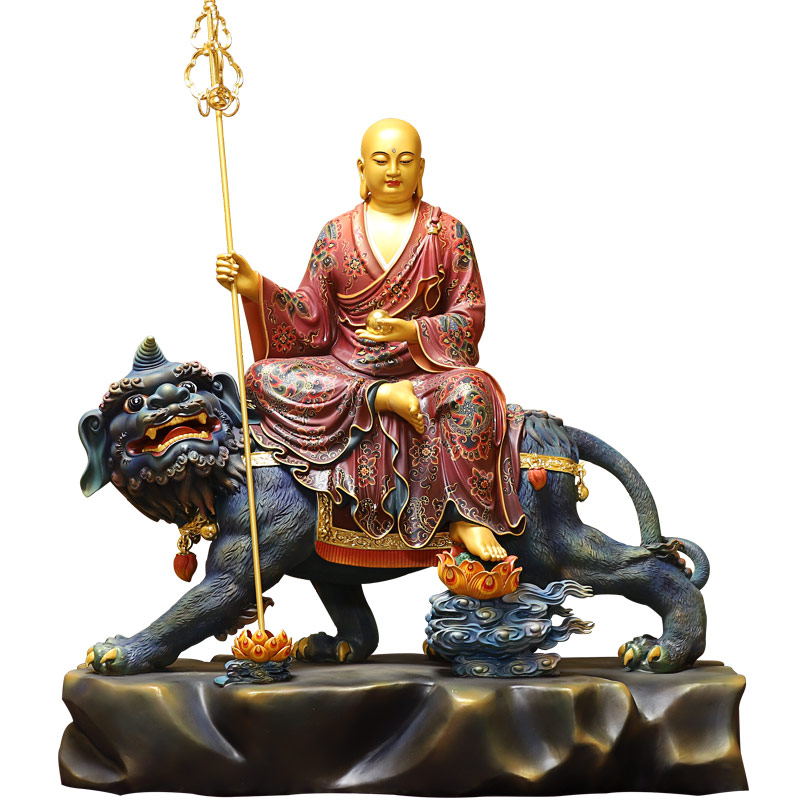 地藏台湾用地谛听菩萨王菩萨佛像供奉家彩绘王佛像摆件