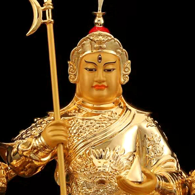 神像马元帅灵官护法道家天君台湾鎏金马天君灵光摆件
