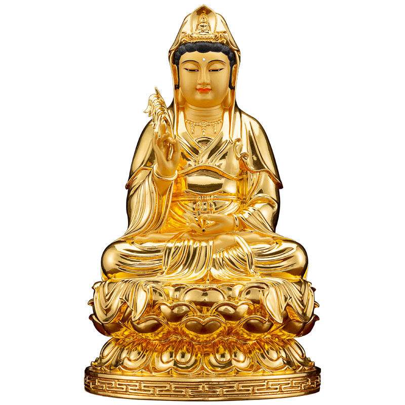 家用供奉观音像观音菩萨观世音菩萨铜像摆件-来自店铺【金色禅意】