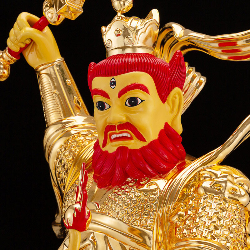 台湾应化雷声太乙大灵天大尊神纯铜护法道教摆件