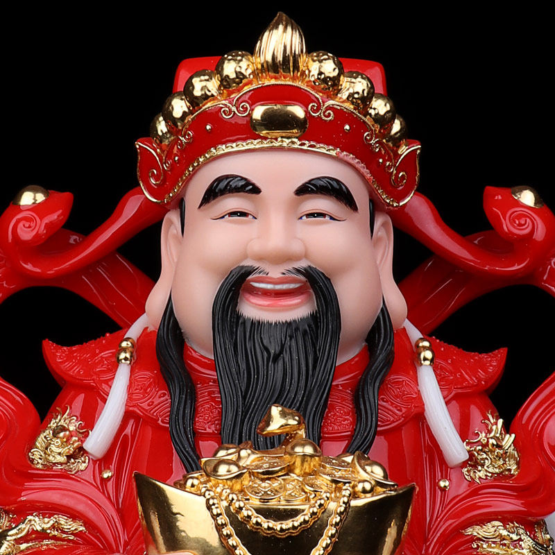 汉白玉财神爷佛像招财家用店铺供奉文财神财神招财进宝摆件