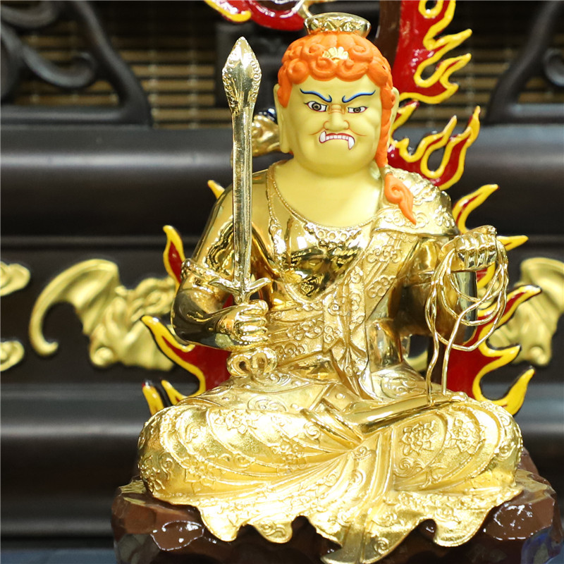 金色宝藏台湾盛凡铜鎏金佛像佛像不动明王生肖守护神