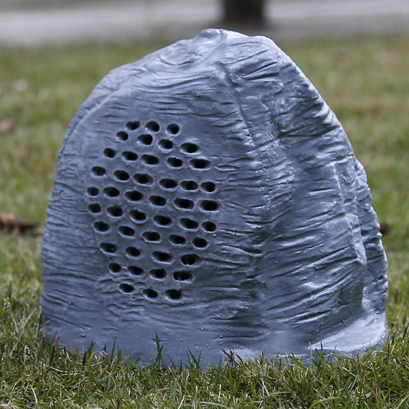 原浆音箱室外园林公园石头仿石防水音响石小草工程解决方案