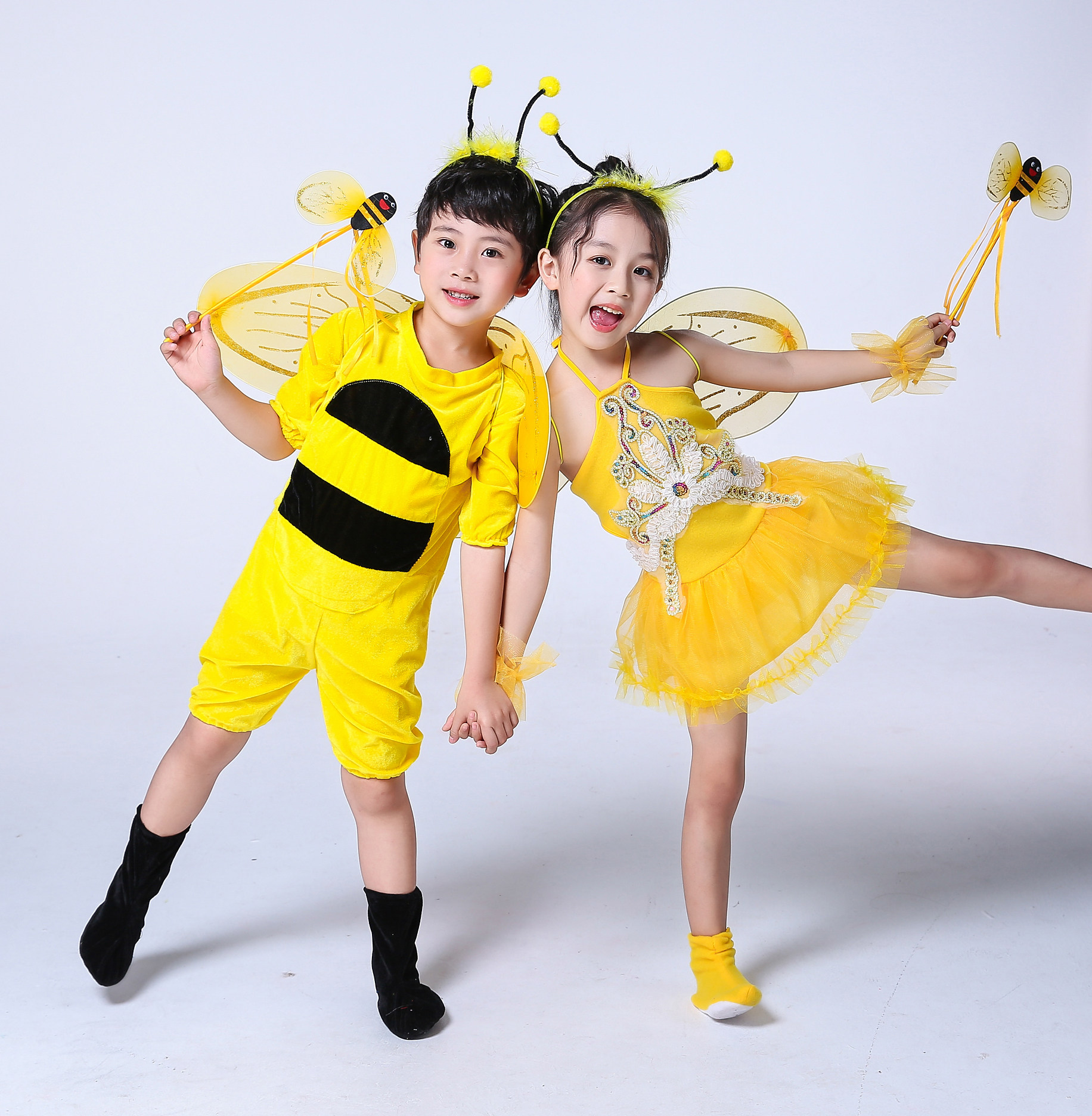 六一儿童节演出服装小鸡舞蹈服幼儿园宝宝卡通动物小蜜蜂表演服装