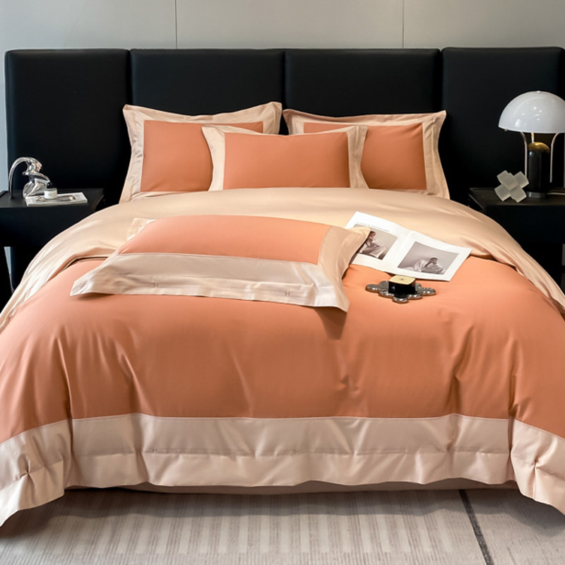 轻奢高级140支匹马长绒四件件套全棉纯色简约床品套件