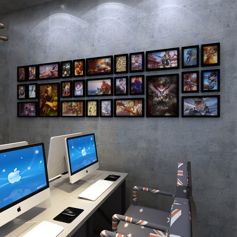 网咖英雄联盟lol照片网吧守望先锋魔兽世界王者荣耀照片墙
