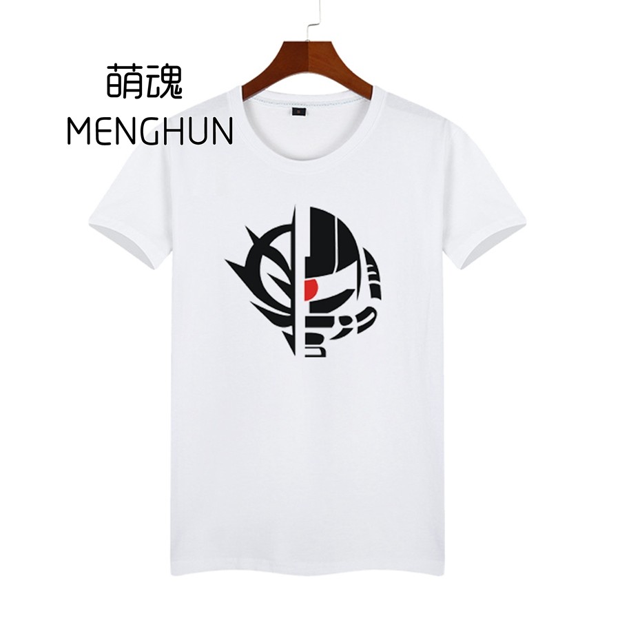 机动战士高达logo扎古剪影印花个性潮流纯棉ac1049动漫t恤