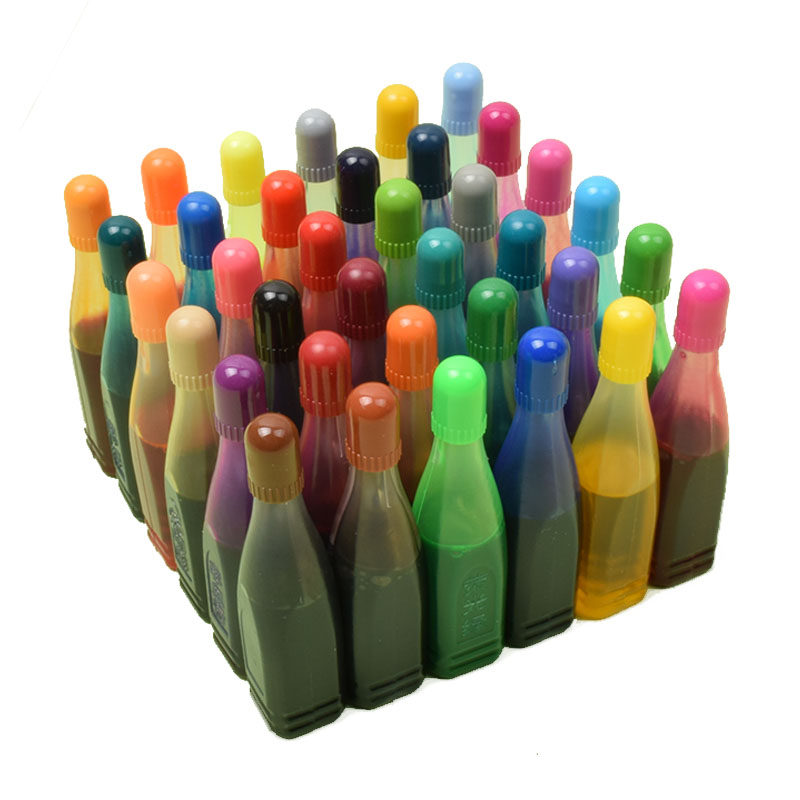 补充多功能水彩笔墨水36色儿童幼儿园用可水洗喷画笔用墨水