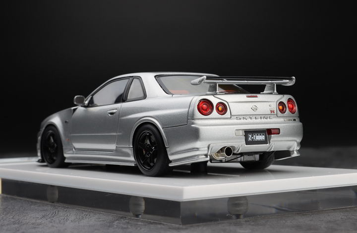 make up 1:43 日产 gtr r34 z tune nismo 银色 汽车模型