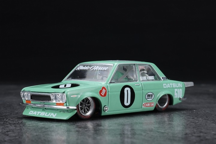 minigt达特datsun510prostreetdko510浅绿合金车模火车