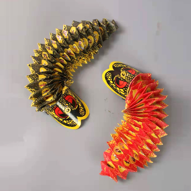 拉线地龙拉线毛毛虫抖音同款拉线地龙毛毛虫一拉就会跑折纸小动物