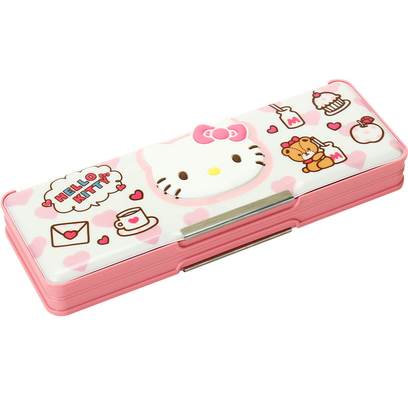 正品凯蒂猫儿童卡通文具盒小学生双开多功能铅笔盒可爱文具盒