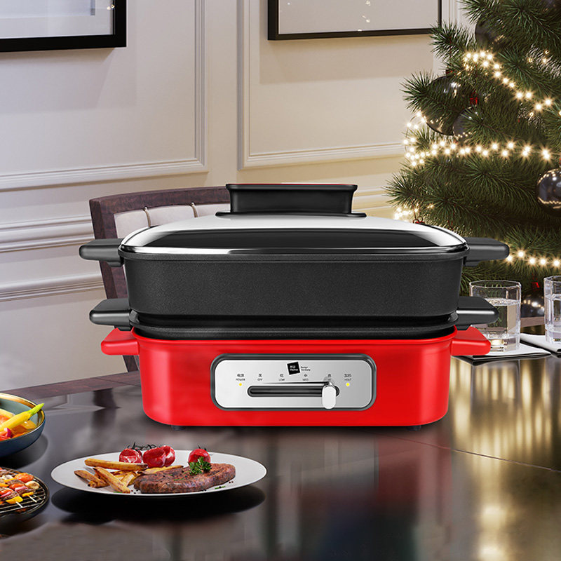 德国米技料理锅烧烤肉炉火火锅多功能煎烤平底锅多功能料理锅