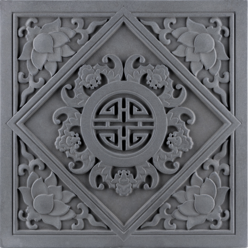 四合院砖雕厂墙砖仿古浮雕40cm五福捧寿青砖中式地砖古建园林建筑
