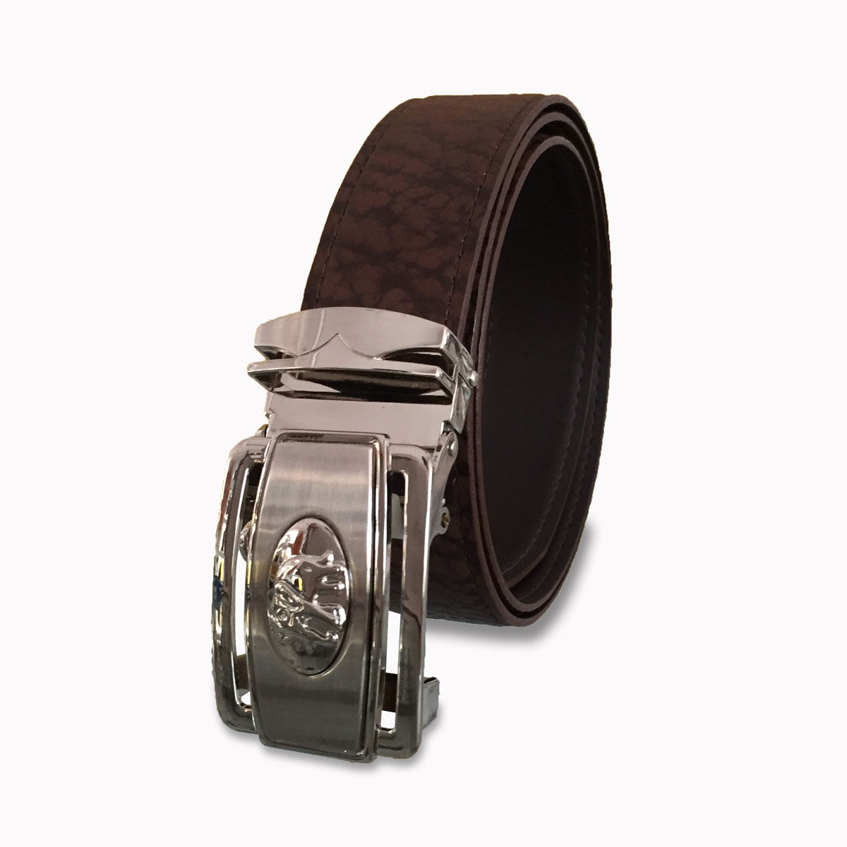 腰带新款大象皮带牛皮滑扣泰国进口纯皮男士腰带