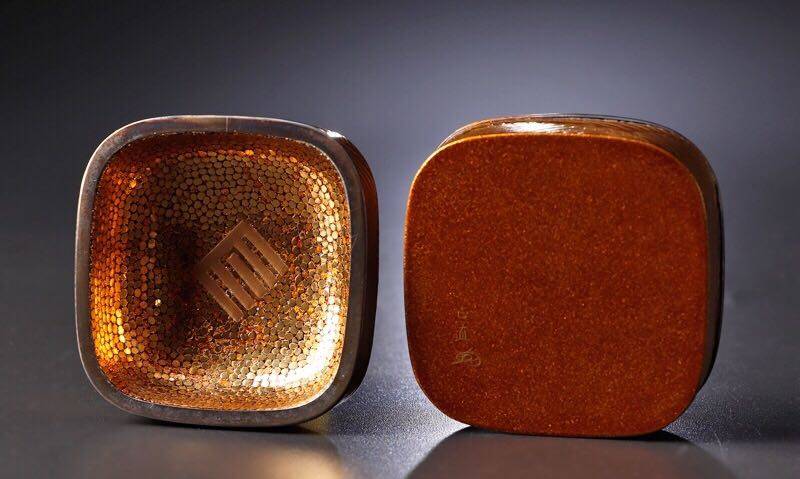 大漆日本源氏物语金莳絵茶道道具金工画押明治茶道