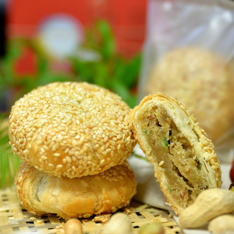 安康特产零食 旬阳旬汉双麻饼 8个复古装 480g 老式 传统手工糕点