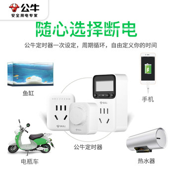 Bull timer switch socket water heater electric vehicle charging protector ການປິດການນັບຖອຍຫຼັງຄວບຄຸມອັດຕະໂນມັດ