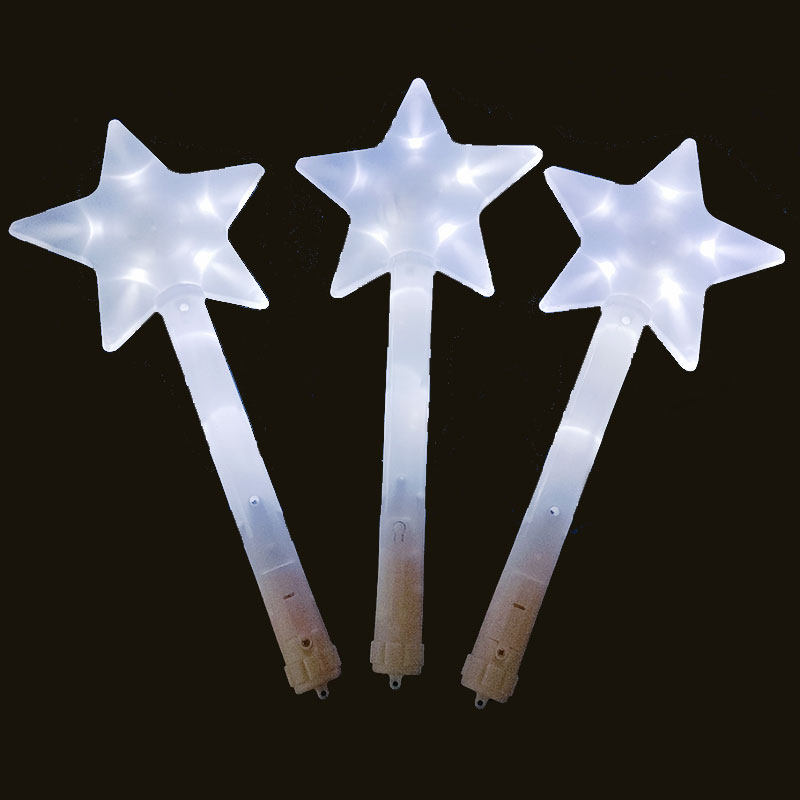 演唱会五角星荧光银白色闪光星星银光棒应道具发光荧光棒