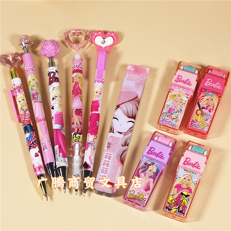 包邮百能芭比公主自动铅笔0.5小学生铅笔卡通可爱儿童活动铅笔hb