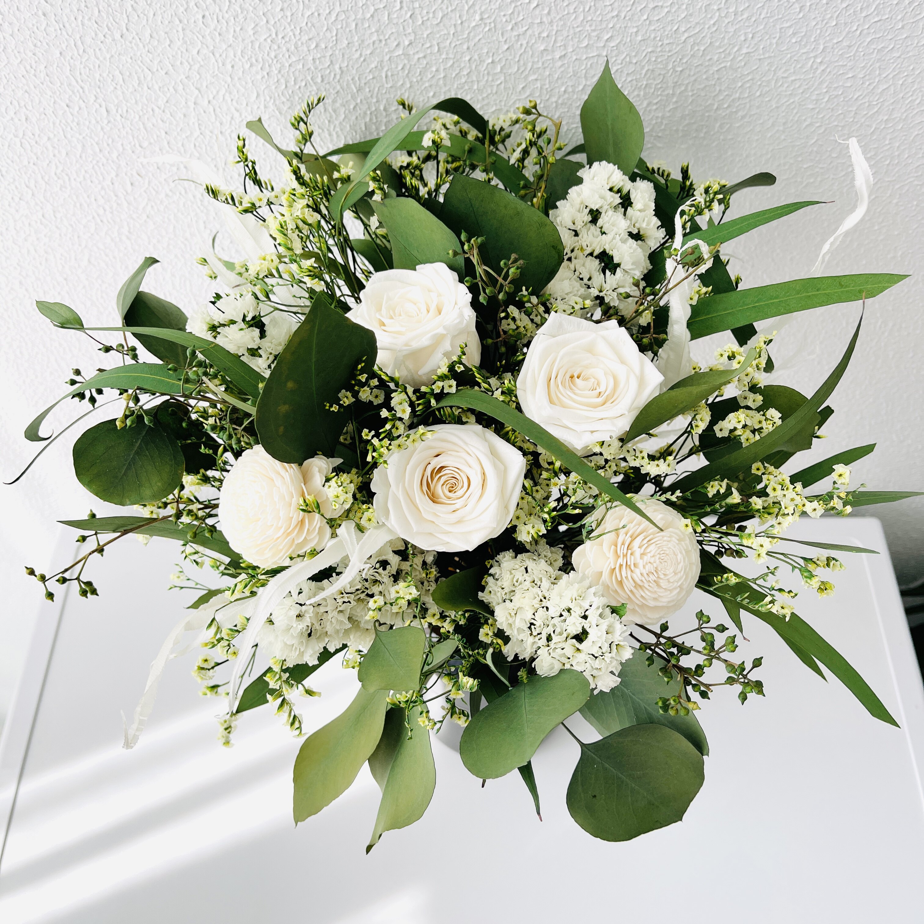 森系花束新娘手捧玫瑰永生花婚礼求婚拍照道具永生花