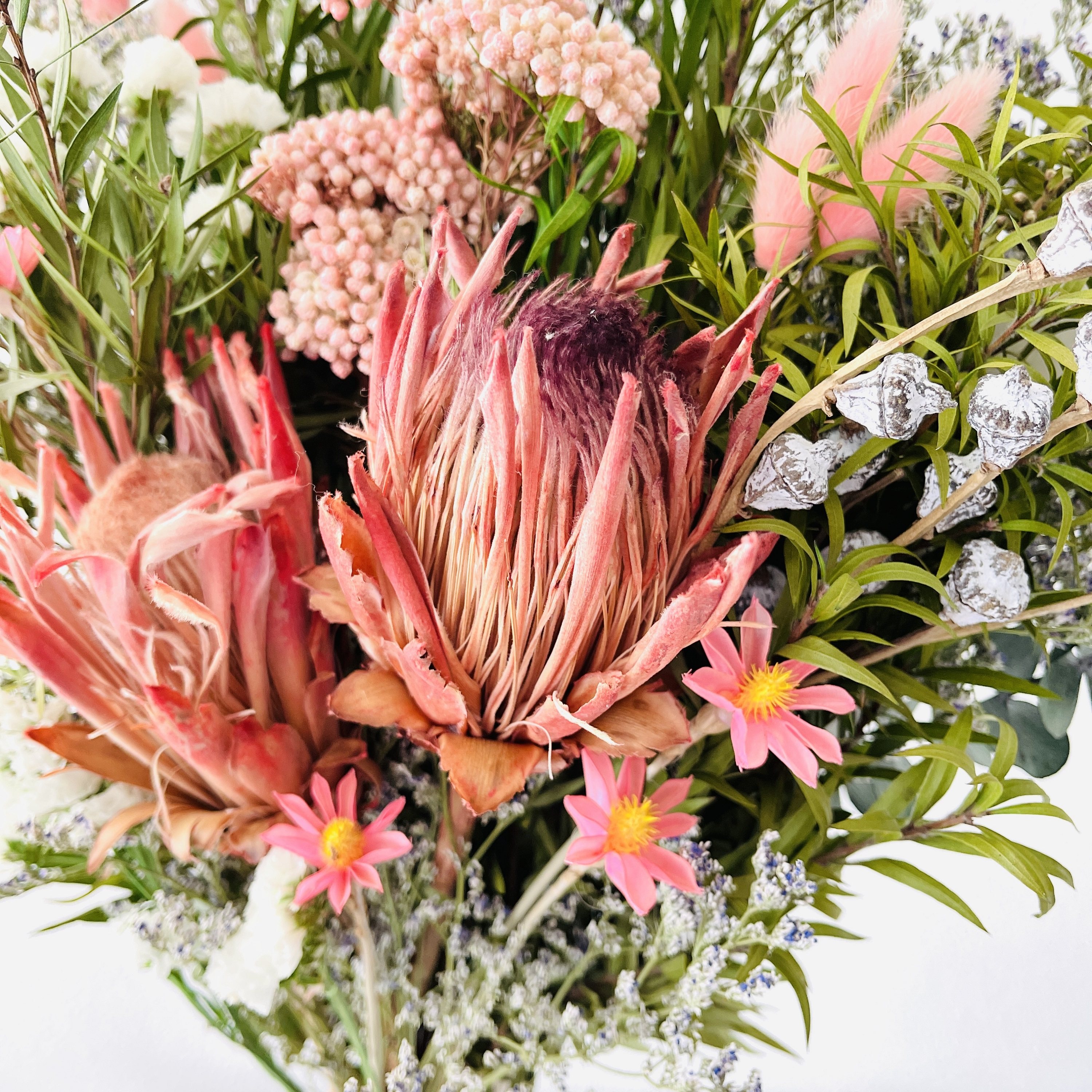 甜蜜爱恋花束进口公主粉色色系干花永生花女友干花