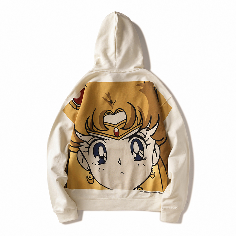 moco美少女战士卫衣秋季bf宽松薄款水冰月卫衣连帽卫衣2019新款女