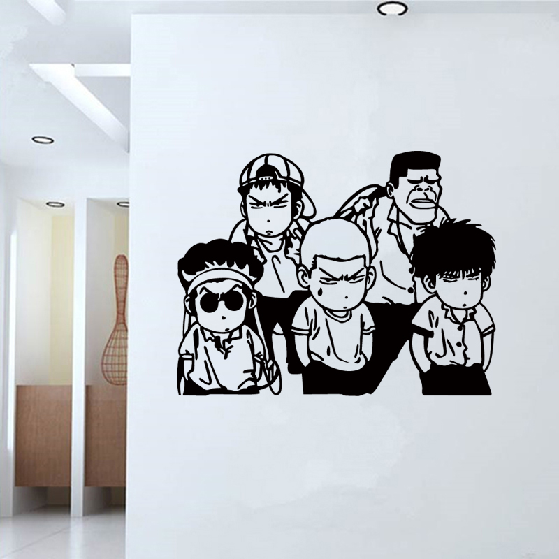 篮球卡通灌篮高手五人兄弟动漫贴纸球馆学生宿舍墙贴
