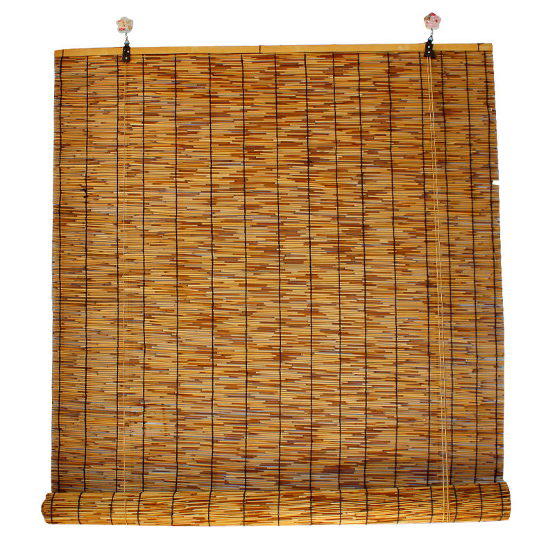 碳化芦苇帘遮阳门帘复古芦苇帘子隔断卷帘厨房窗帘定制竹帘子包邮