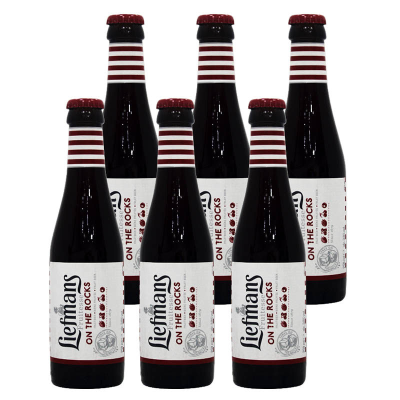 比利时进口乐蔓果味女士啤酒liefmans250ml 6瓶pk芙力草莓