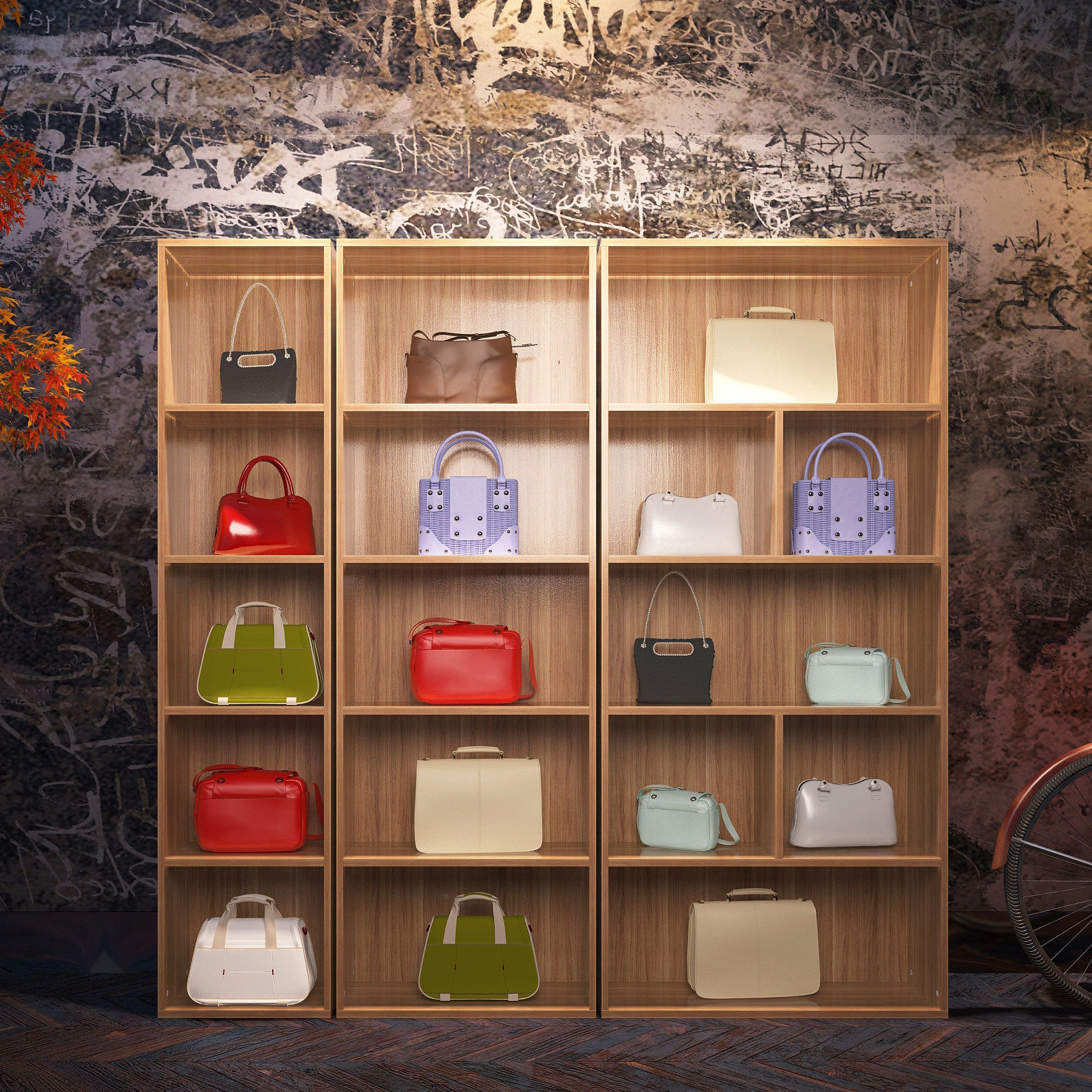 货柜货架展示柜酒柜鞋柜包包格子隔断手办展示架商用展示柜