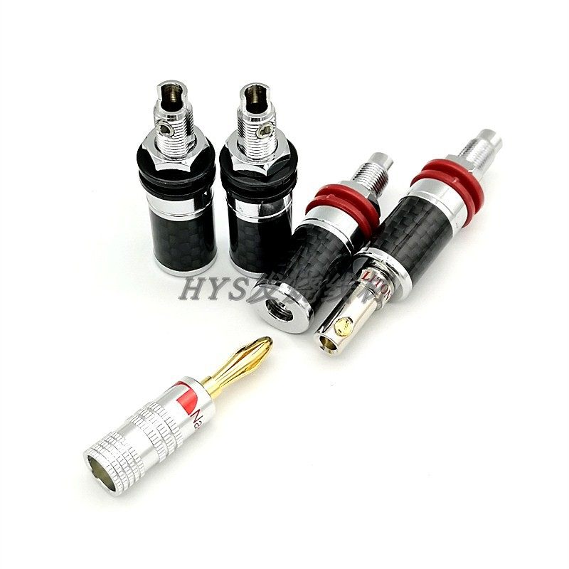 hifi接线发烧音响插头端子短款纯铜喇叭铜镀维蒂接线柱