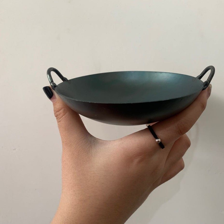 5厘米迷你煎药过家家食玩双耳小炒锅