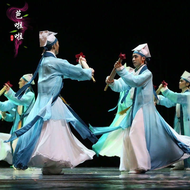 古典演出服雨歇同款舞蹈书简表演伞舞汉服书生民族服装