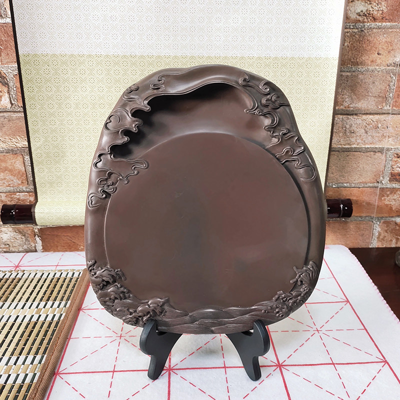 斋选新款澄泥砚磨砚台文房四宝得问摆件多功能练习文房四宝