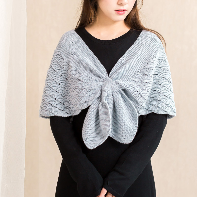 披肩苏苏姐家海水纹diy手工编织棒针围巾衣服毛线团diy编织材料包