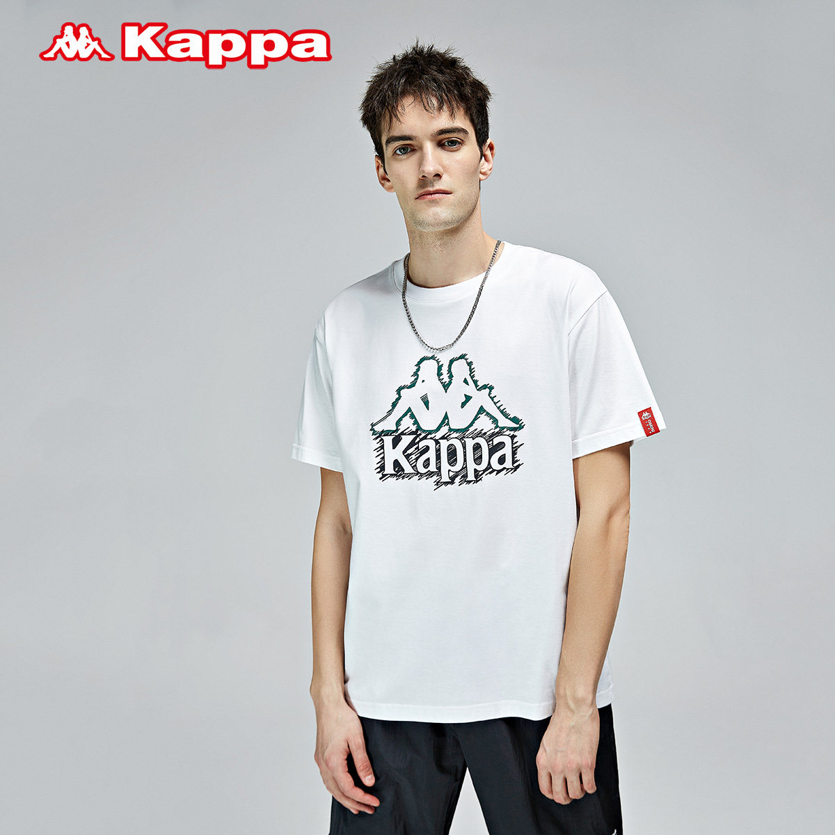 短袖kappa运动圆领夏季休闲卡帕夏运动新款2021运动t恤