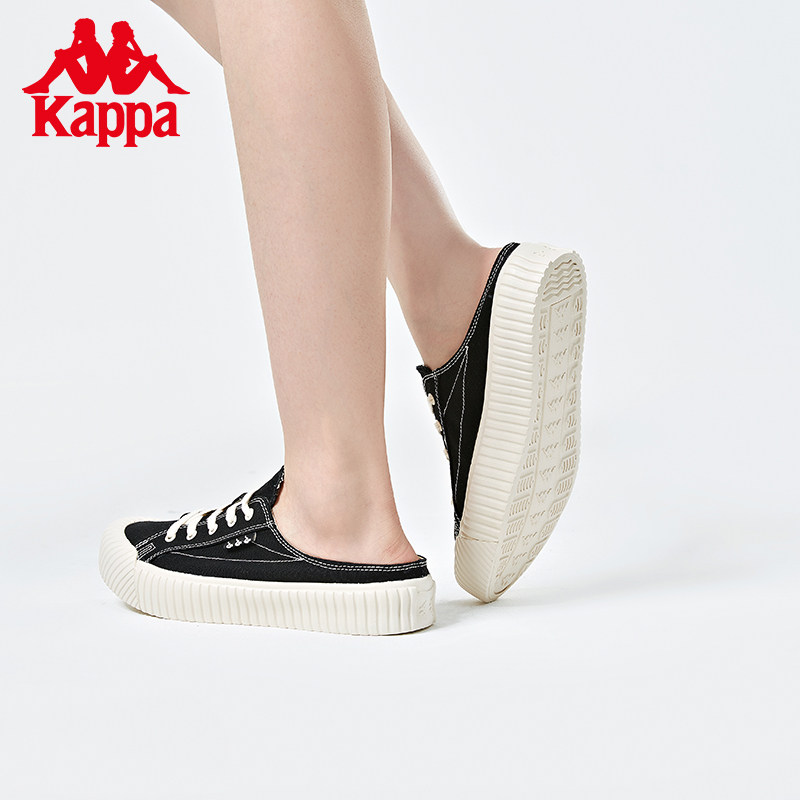 kappa卡帕帆布布鞋情侣男女运动板鞋休闲穆勒帆布鞋
