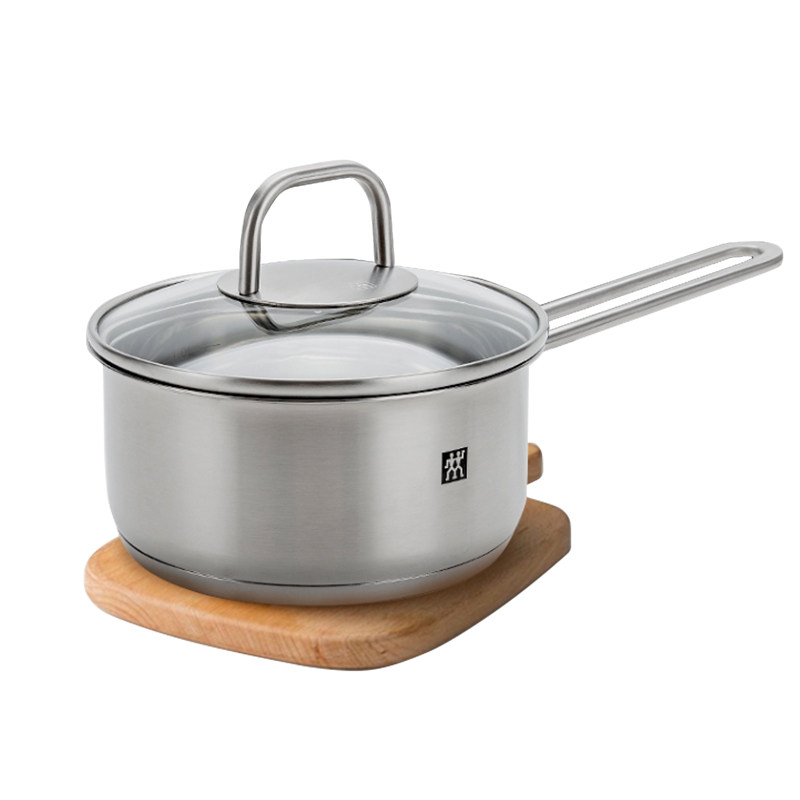 德国双立人novaplus奶锅16cm深浅烧锅不锈钢煎锅炖锅