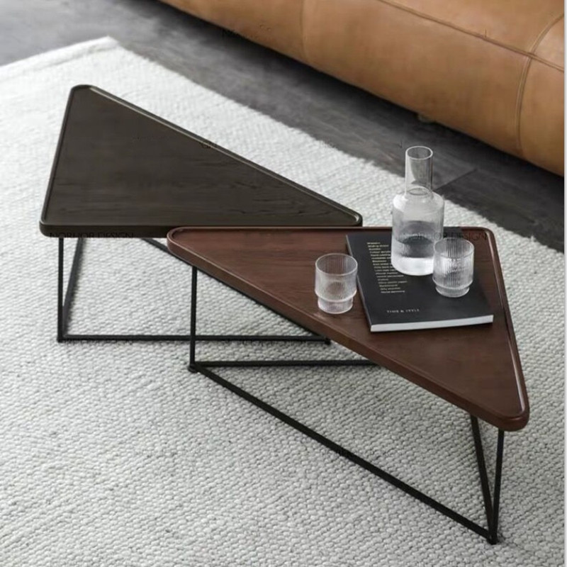 茶几新款北欧轻奢三角形钢琴烤漆不规则咖啡客厅茶几