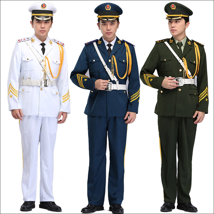 军装正规军鼓乐队制服男女文工团礼服海陆空三军仪仗队升旗手套装