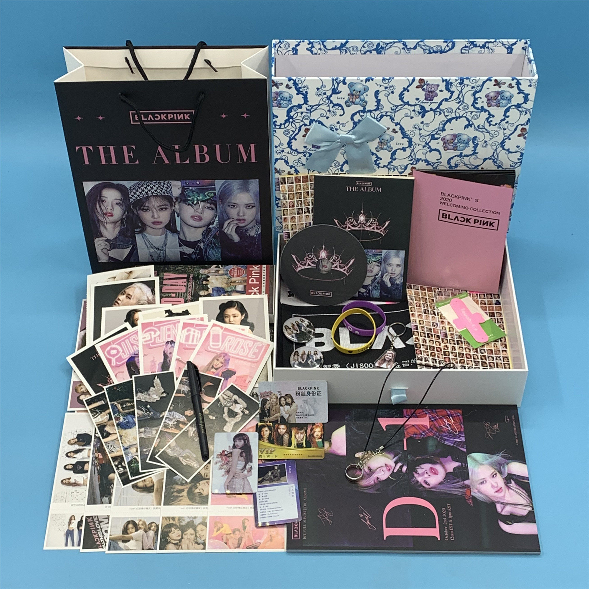 blackpink新专辑写真集lisa金智妮朴彩英周边礼包签名海报歌词本