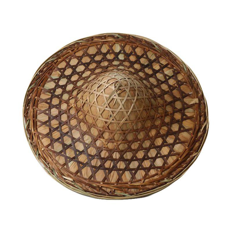 帽子帽大竹编防雨遮阳帽农民草帽斗笠舞蹈表演竹编