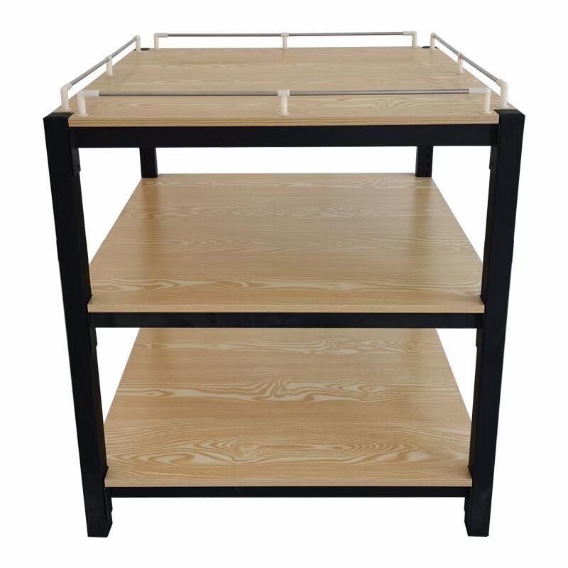 超市奶堆架子牛奶堆头促销台展示架花车便利店食用粮油架三层货架