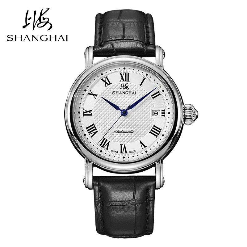 上海牌手表正品 情侣全自动机械表 时尚潮流防水皮带休闲手表S068