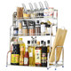 Stainless steel kitchen racks seasoning rack supplies knife rack multi-layer oil, salt, sauce and vinegar storage storage rack space-saving Stainless steel kitchen racks seasoning rack supplies knife rack multi-layer oil, salt, sauce and vinegar storage storage rack space-saving
