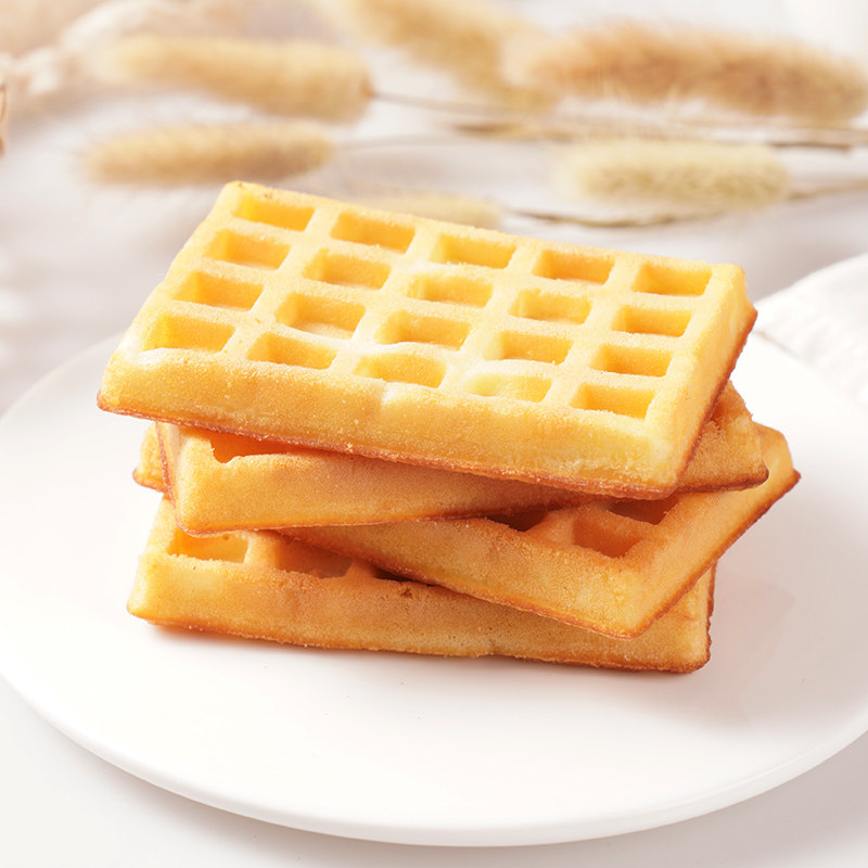 新欧乐欧典华夫饼400g*2箱满格原味软华夫面包蛋糕点心传统零食品