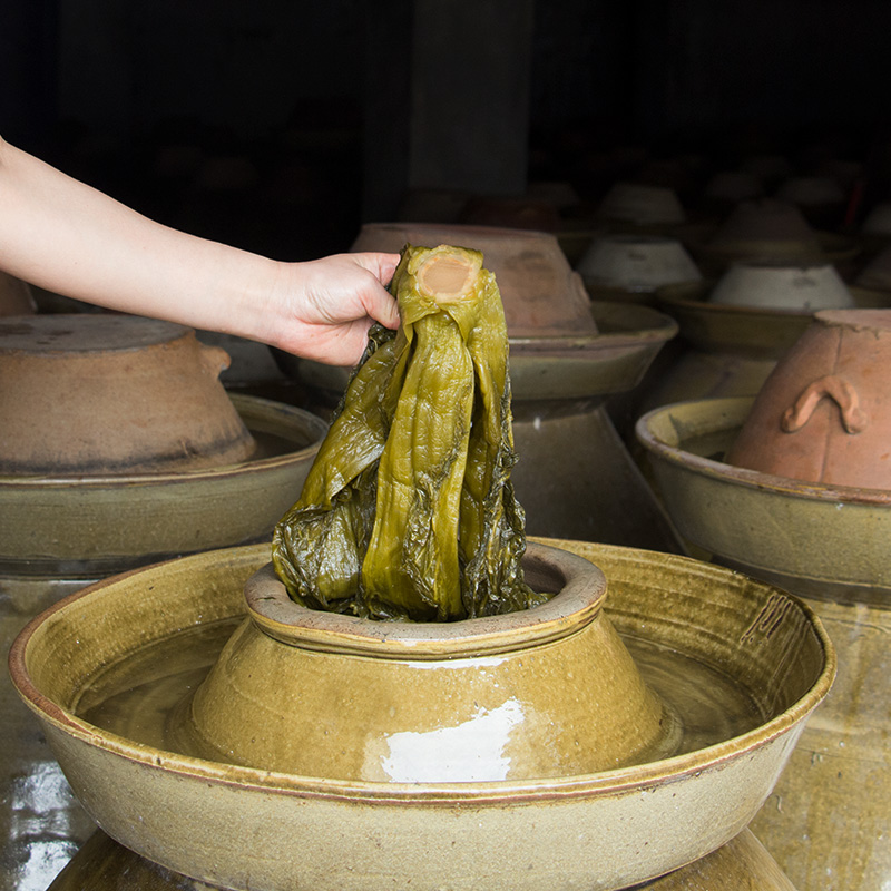 川龙正宗老坛手工自制泡青菜陈泡 泡酸菜桶装11kg 四川泡菜泡酸菜