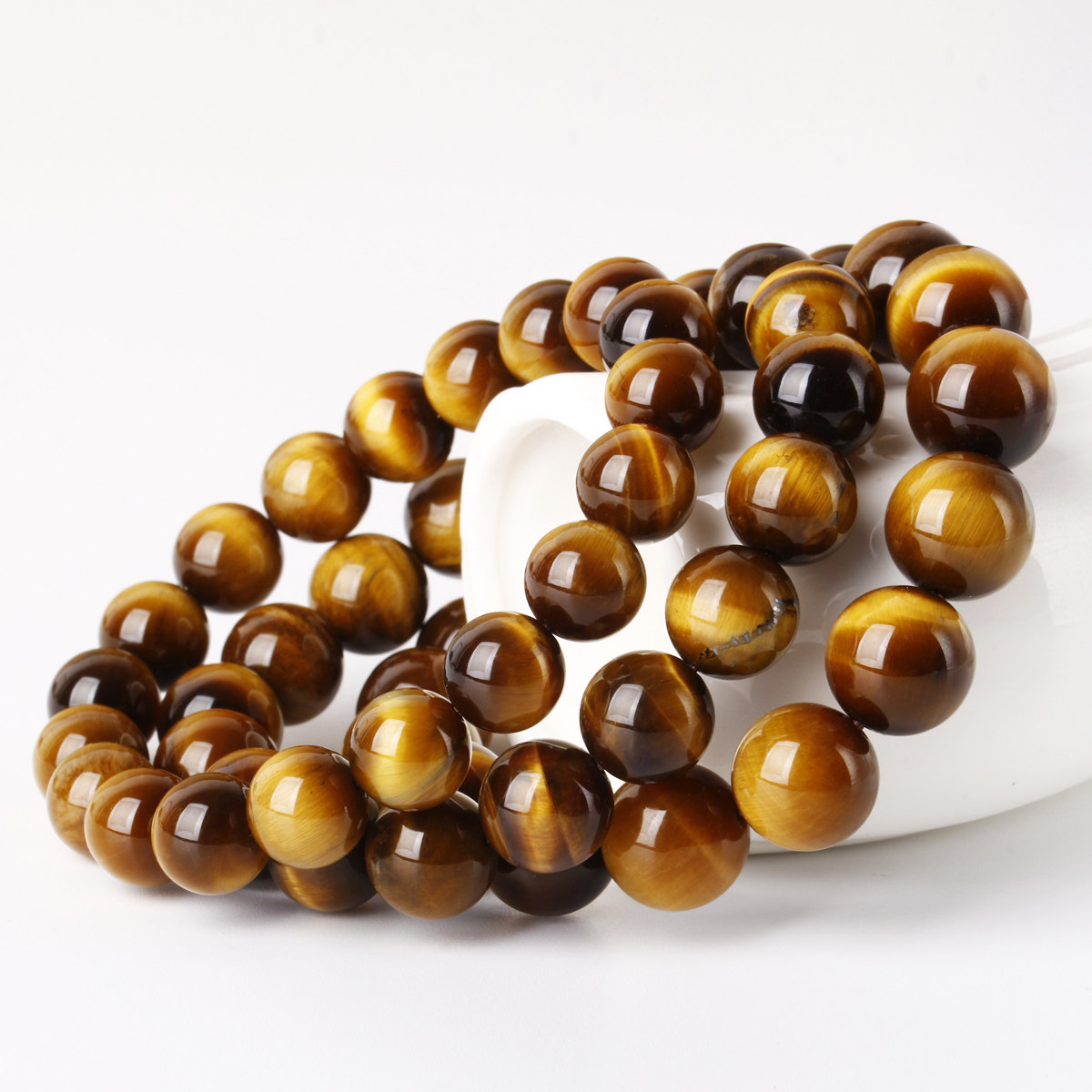 隆晶天然虎眼石单圈手链虎睛石手串男女款猫眼石水晶手链