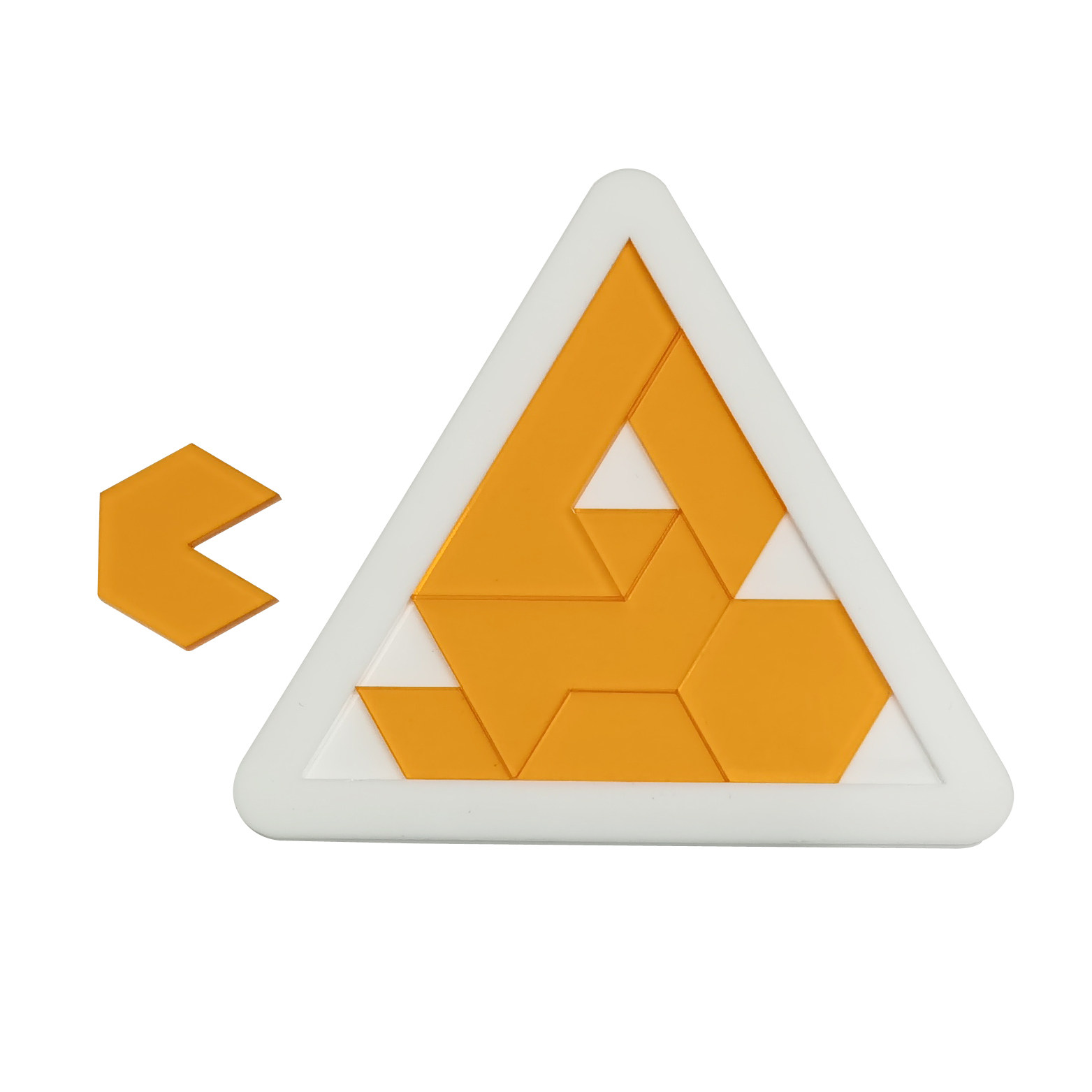 8片三角三角形形状不规则透明益智休闲烧脑玩具拼图